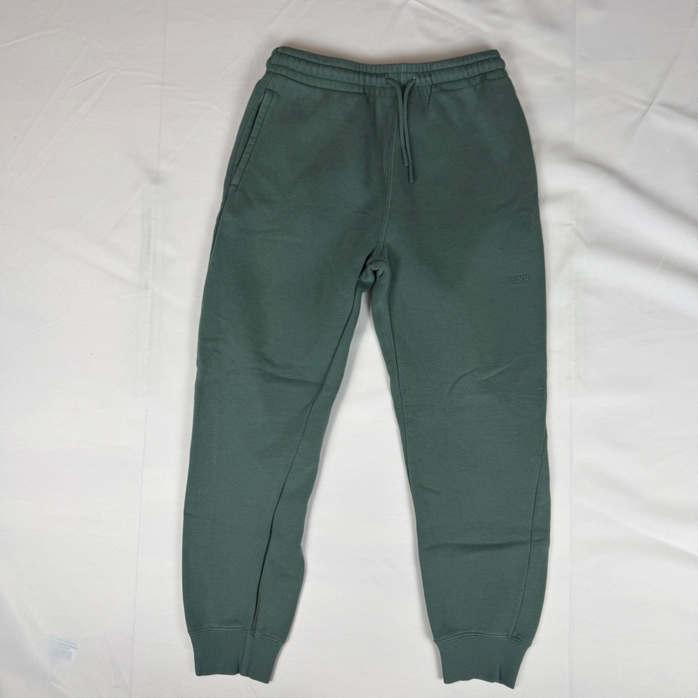 LCKR Mens Fleece Joggers Sage Green Size S Elastic Drawstring Sweatpants RN69778